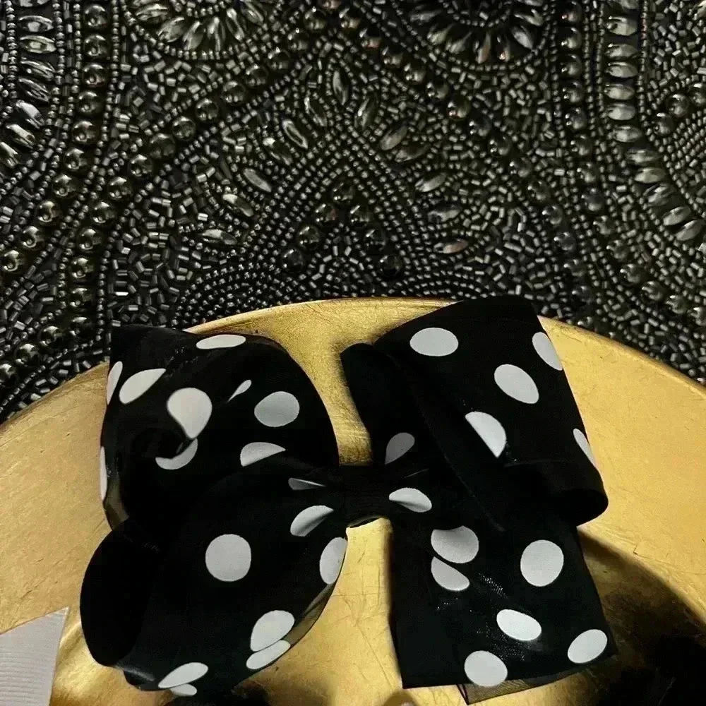 LOT OF 5 GIRLS HAIRBOWS BLACK/ BLACK&WHITE